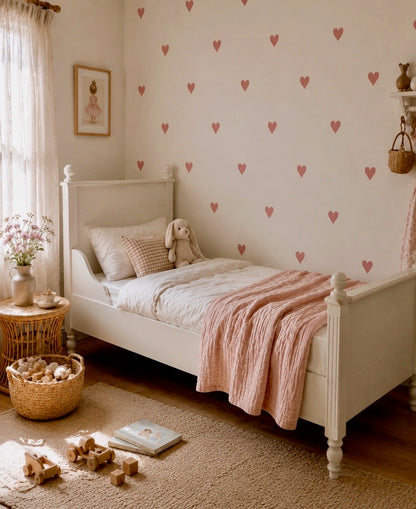 Boho Heart Wall Decals – A2 Sheet (38 Hearts)