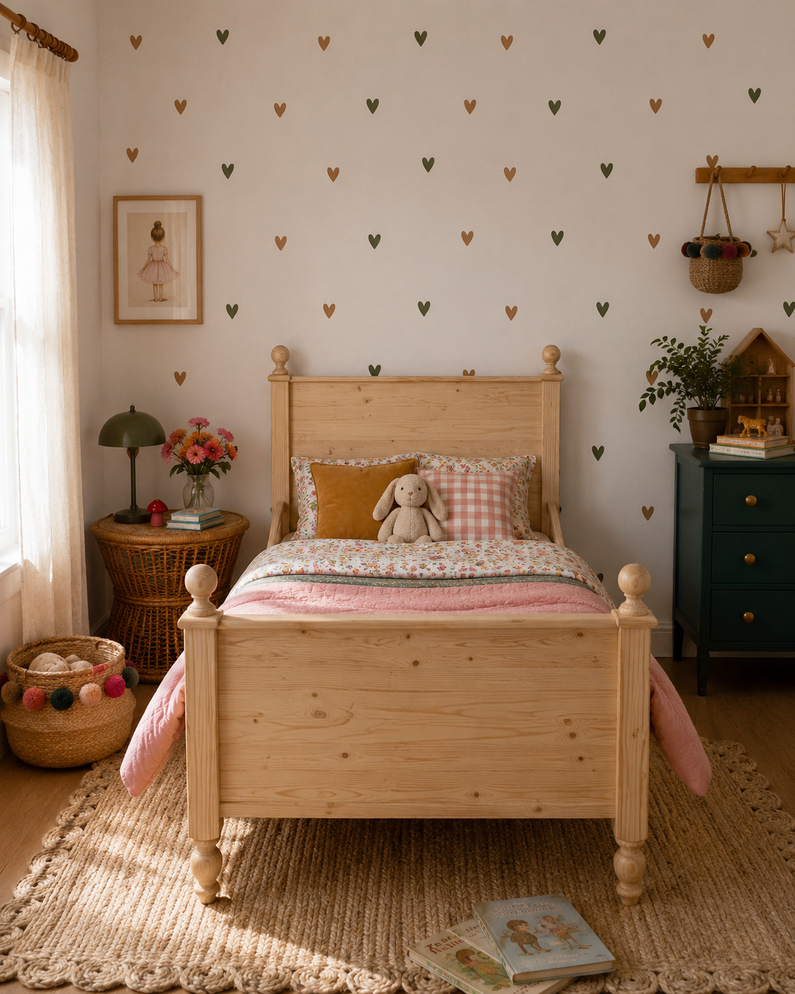 Boho Heart Wall Decals – A2 Sheet (38 Hearts)