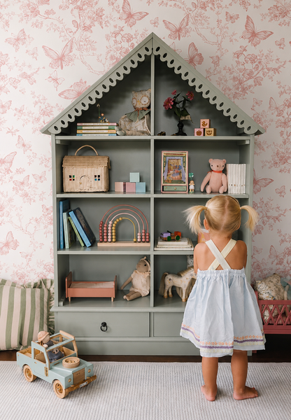 Butterfly Toile Peel &amp; Stick Kids Wallpaper