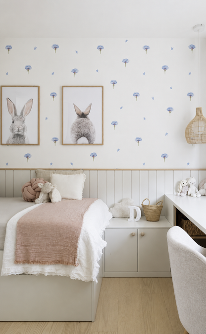 Bluebell Whisper Peel &amp; Stick Kids Wallpaper
