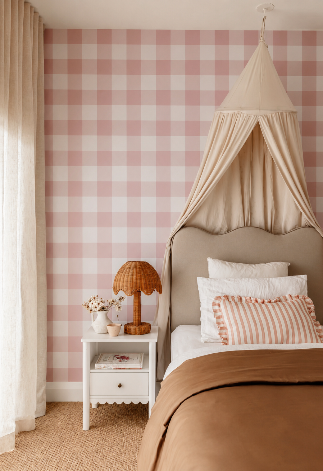 BEST SELLER Traditional Gingham Peel &amp; Stick Kids Wallpaper