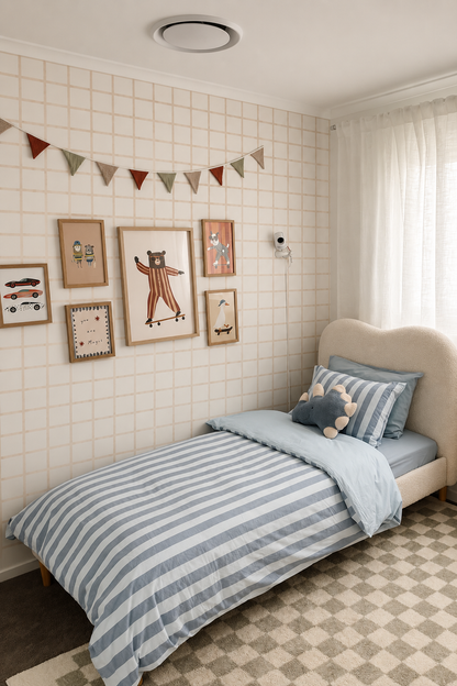 Grid Checkers Peel &amp; Stick Kids Wallpaper