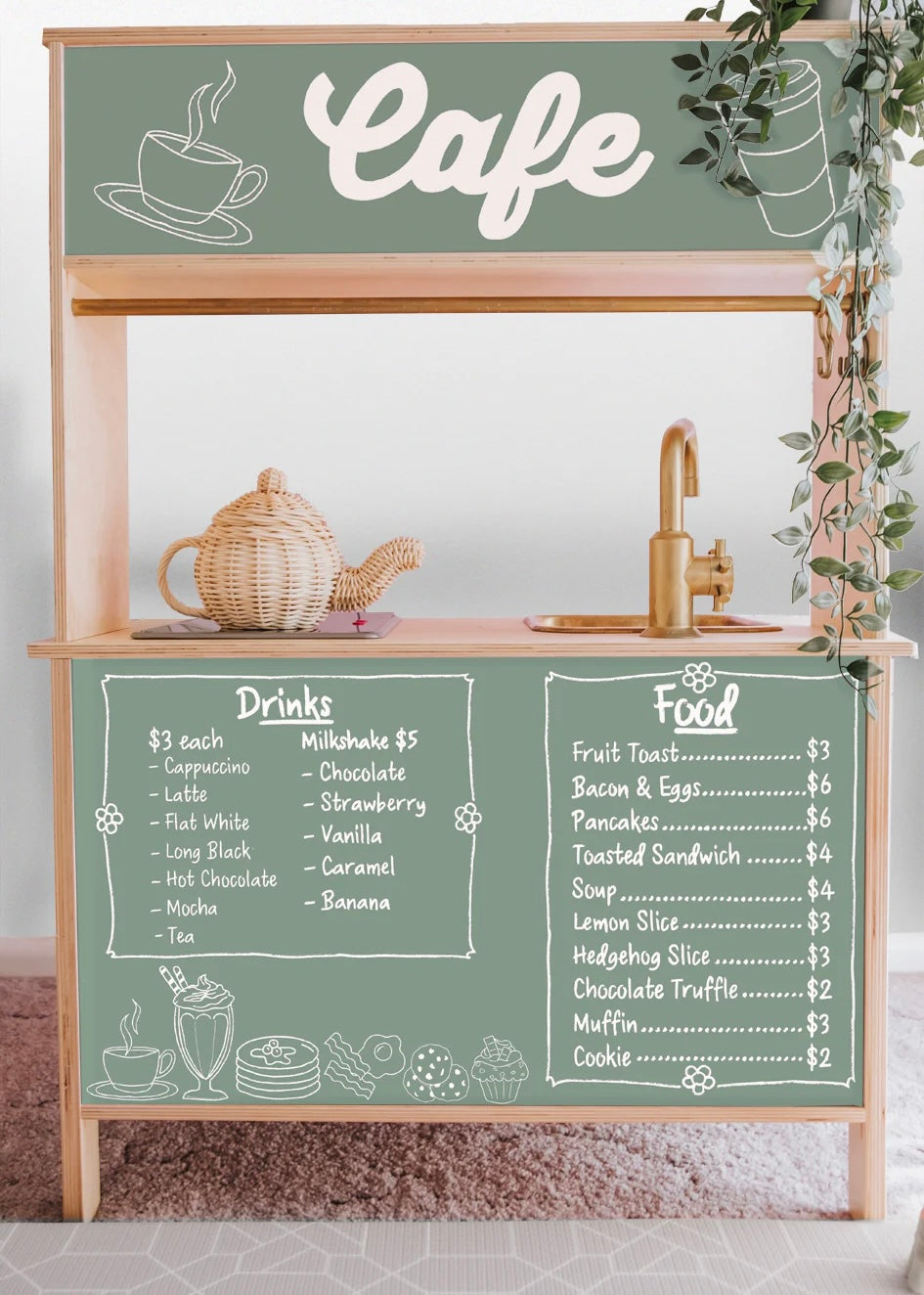 Shop Front Decals (for the rear of the IKEA DUKTIG play kitchen)