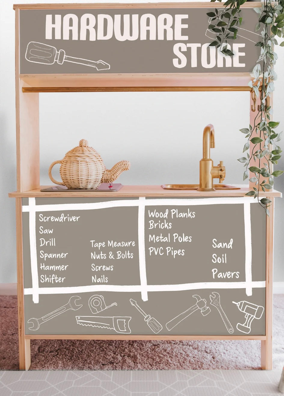 Shop Front Decals (for the rear of the IKEA DUKTIG play kitchen)