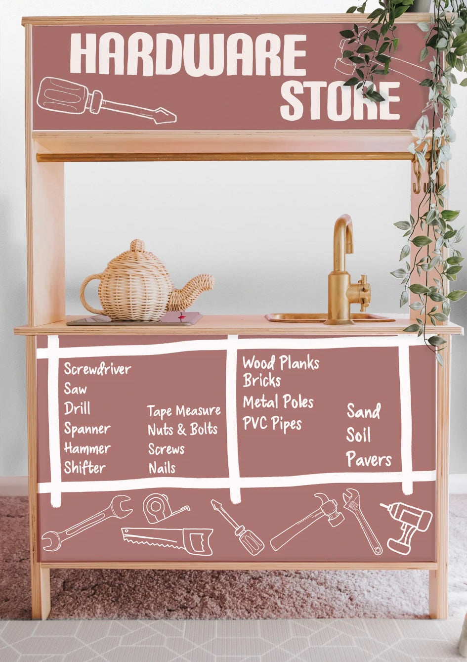 Shop Front Decals (for the rear of the IKEA DUKTIG play kitchen)