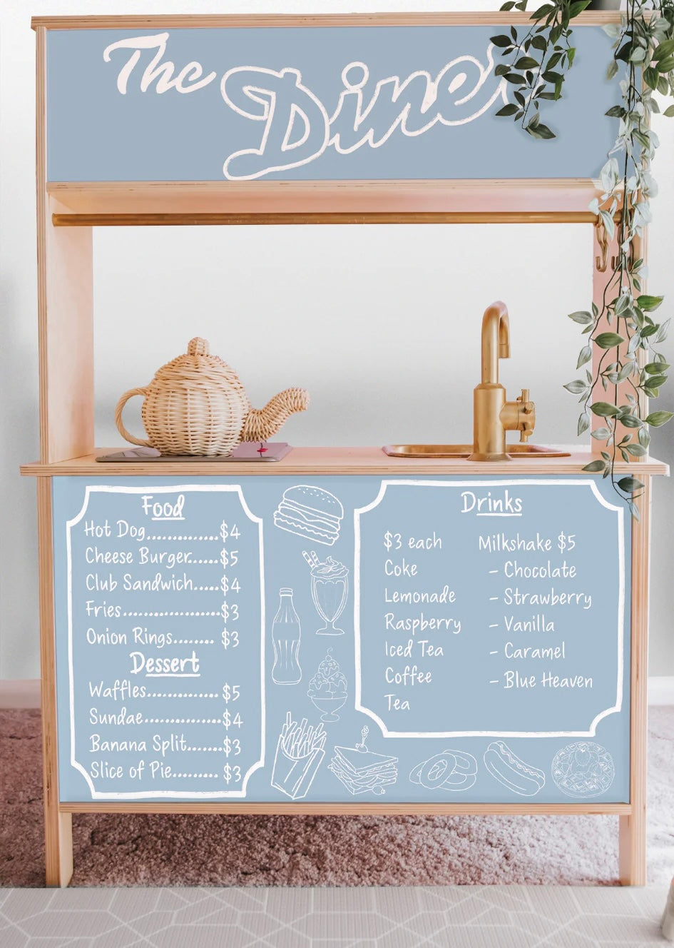 Shop Front Decals (for the rear of the IKEA DUKTIG play kitchen)