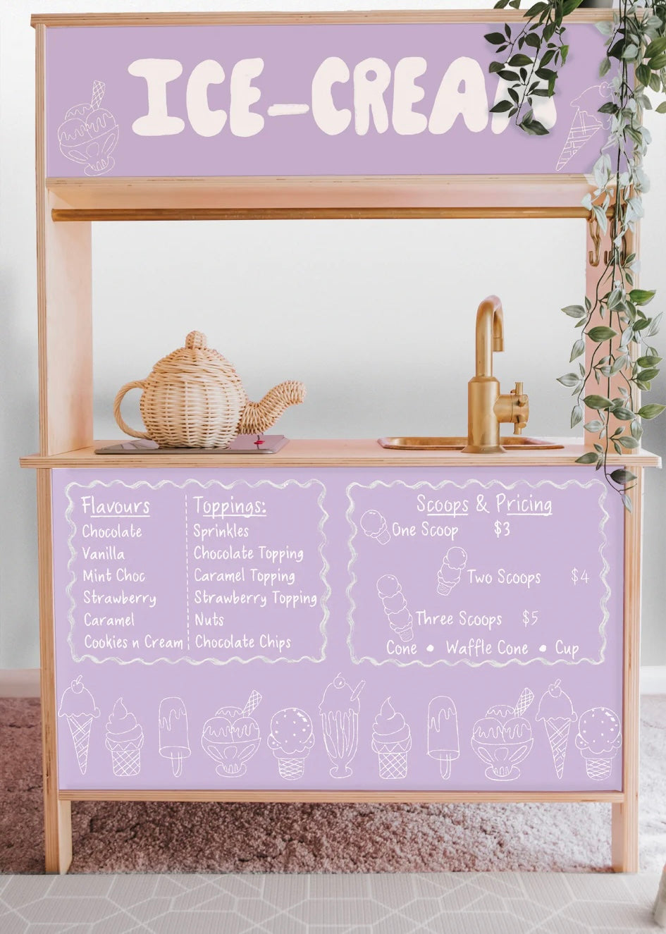 Shop Front Decals (for the rear of the IKEA DUKTIG play kitchen)