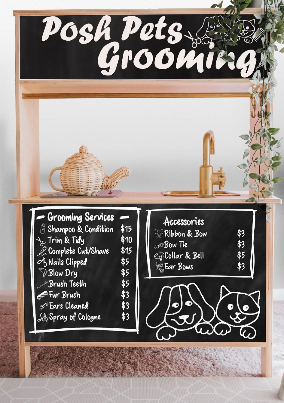 Shop Front Decals (for the rear of the IKEA DUKTIG play kitchen)