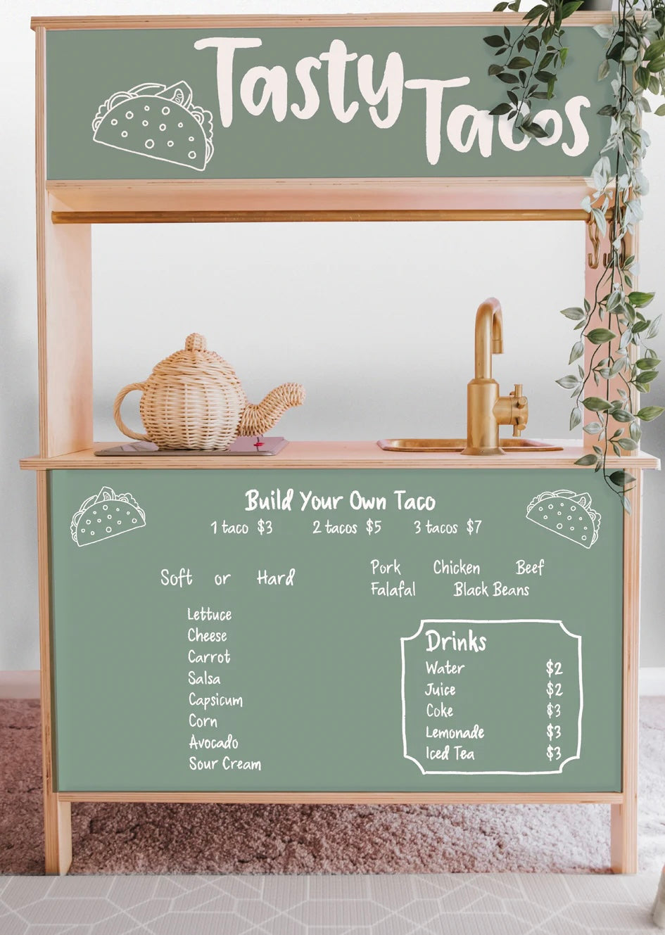 Shop Front Decals (for the rear of the IKEA DUKTIG play kitchen)