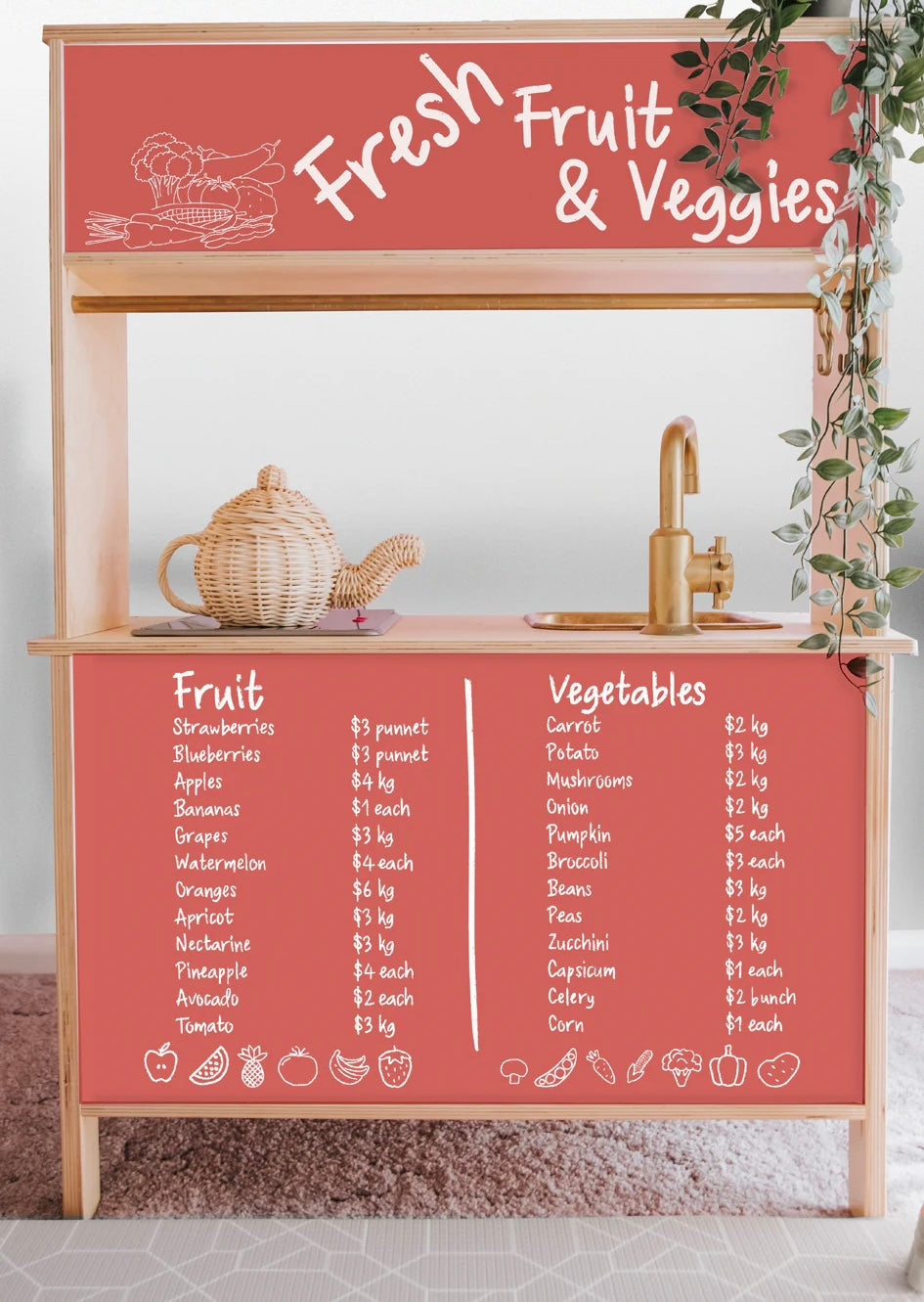 Shop Front Decals (for the rear of the IKEA DUKTIG play kitchen)