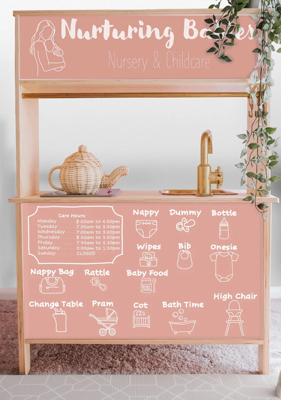Shop Front Decals (for the rear of the IKEA DUKTIG play kitchen)