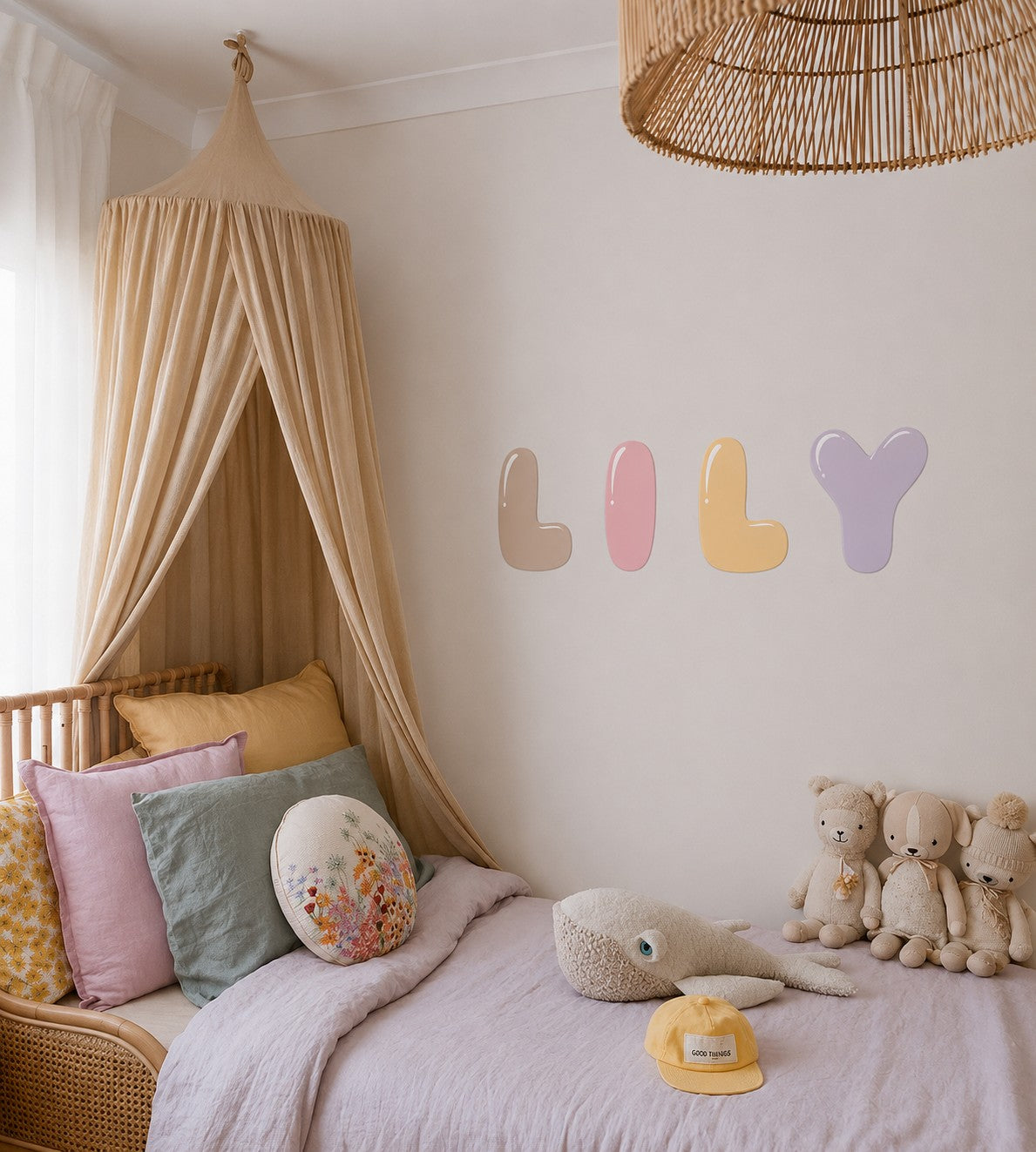 Custom Bubble Name Wall Decal | Personalised Kids Name Sticker