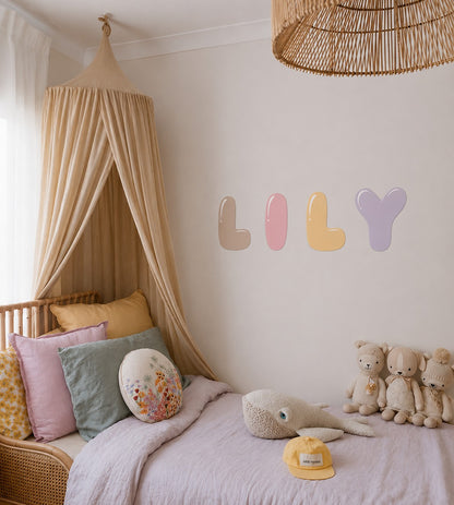 Custom Bubble Name Wall Decal | Personalised Kids Name Sticker