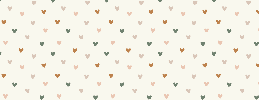 Peel and Stick Heart Wallpaper in Neutral Earthy Tones