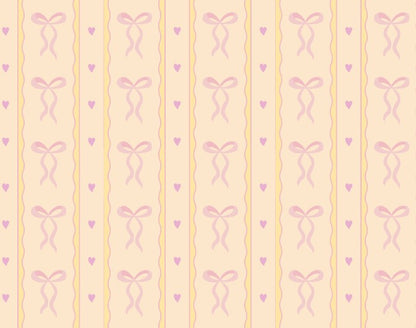 Ribbons &amp; Hearts Wallpaper