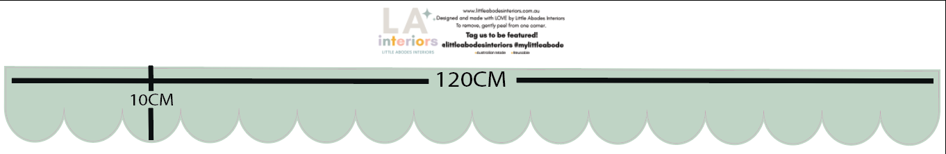 Scallop Border Decal – Custom Colour