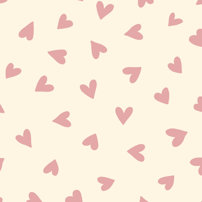 Removable Pink Heart Wallpaper for Nursery and Girls Bedroom