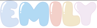 Custom Bubble Name Wall Decal | Personalised Kids Name Sticker