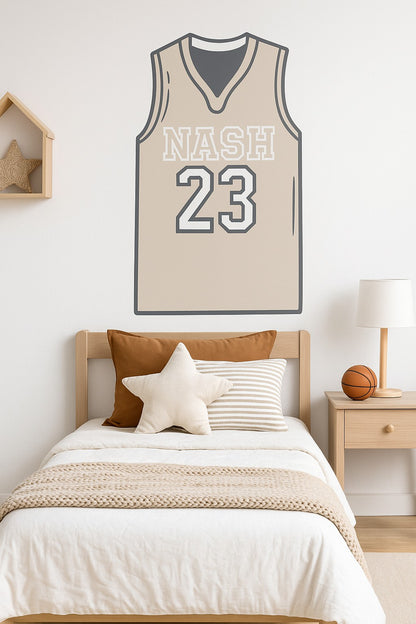 Personalised Basketball Jersey Wall Decal