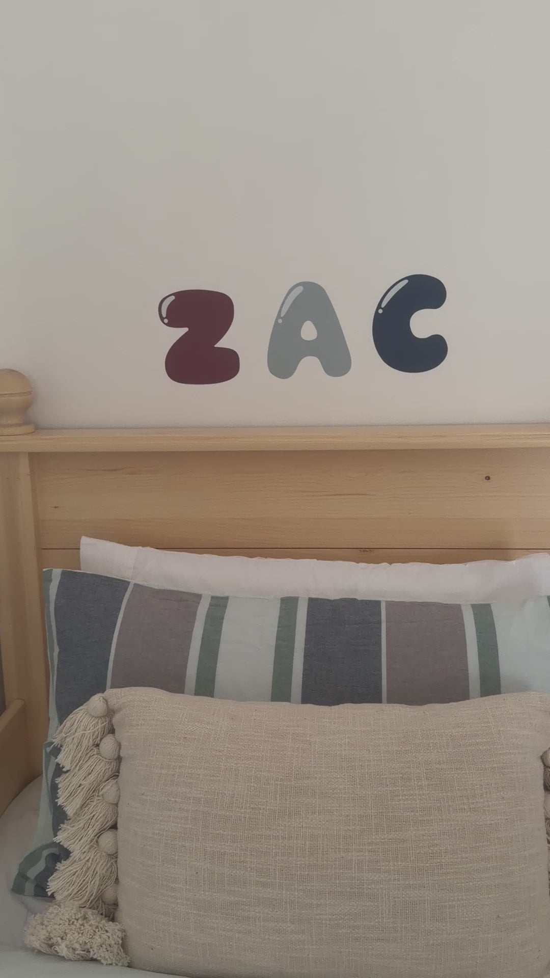 Custom Bubble Name Wall Decal | Personalised Kids Name Sticker