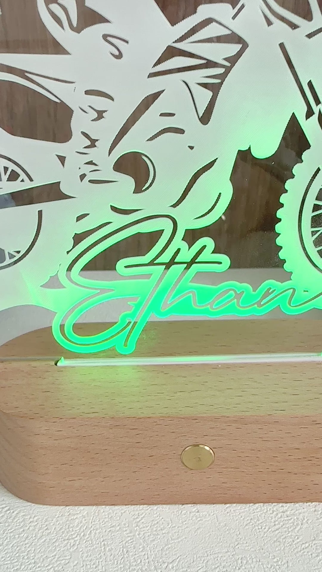 Motocross Rider Night Light – Personalised LED Lamp