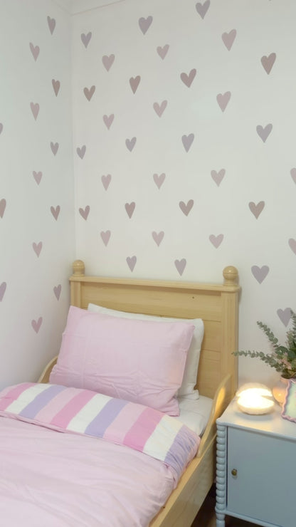 Boho Heart Wall Decals – A2 Sheet (38 Hearts)