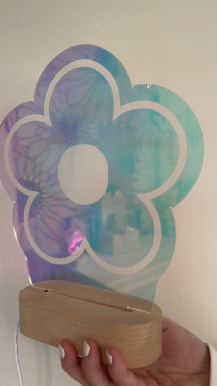 Iridescent Flower Night Light