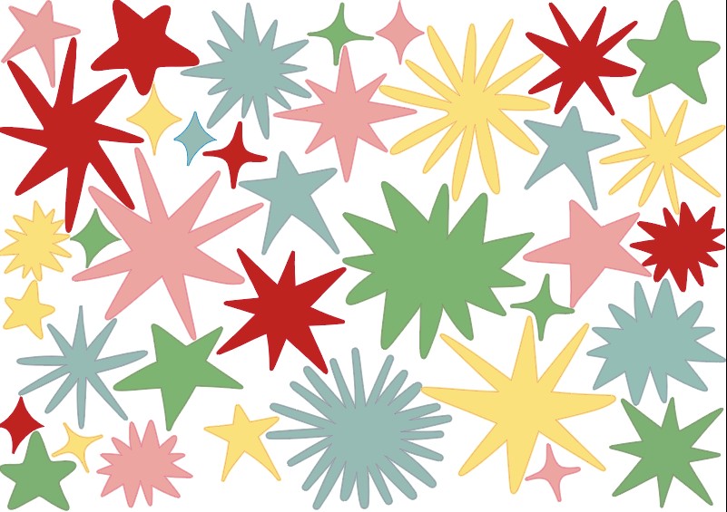 Starburst Pop (Retro Pop) Wall Decals A3 Sheets (Copy)